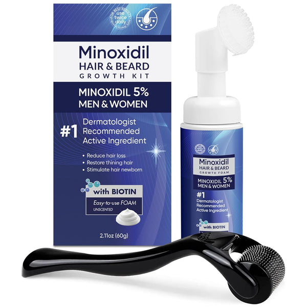 5% Minoxidil Foam for Men and Women, Minoxidil for Men Foam for Hair and Beard, Minoxidil for Women Hair Growth (2 Ounce)