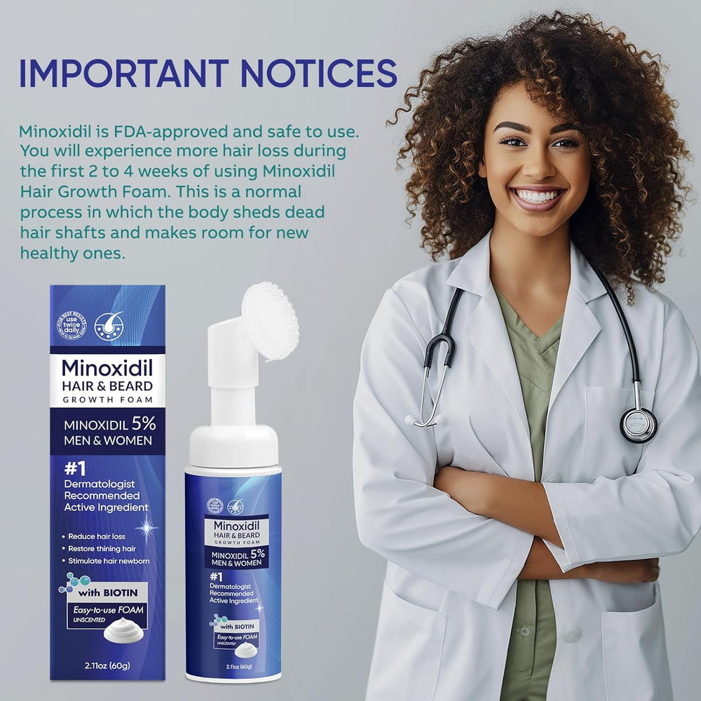 5% Minoxidil Foam for Men and Women, Minoxidil for Men Foam for Hair and Beard, Minoxidil for Women Hair Growth (6 Ounce)